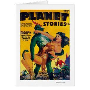 Planetberättelsetidskriften täcker 4 hälsningskort