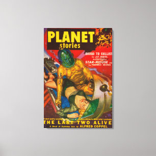 Planetberättelsetidskriften täcker 5 canvastryck