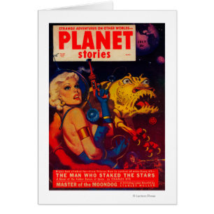Planetberättelsetidskriften täcker hälsningskort