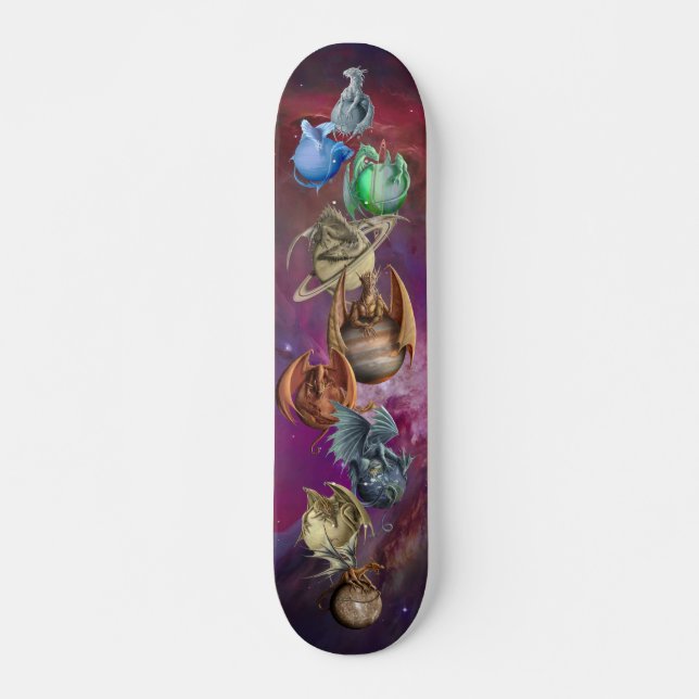 Planetdrakarna Old School Skateboard Bräda 21,6 Cm (Framsida)