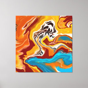 Planeten Bliss Fluid Digital Art Canvastryck