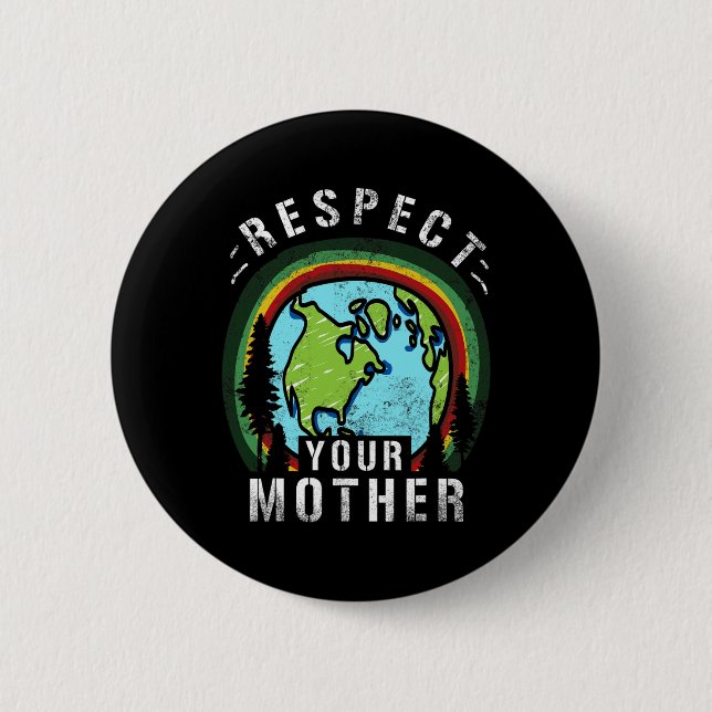 Planeten Earth and Climate Change Gift - manar Wom Knapp (Framsida)