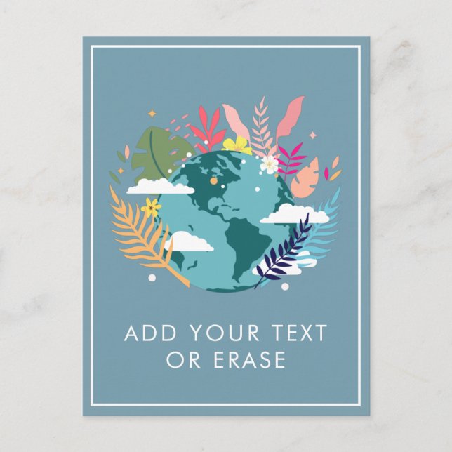 Planeten Earth Nature Clouds Tropical Lägg till di Helg Vykort (Framsida)