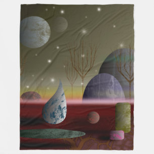 Planeten för Shapes Large Fleece Blanket
