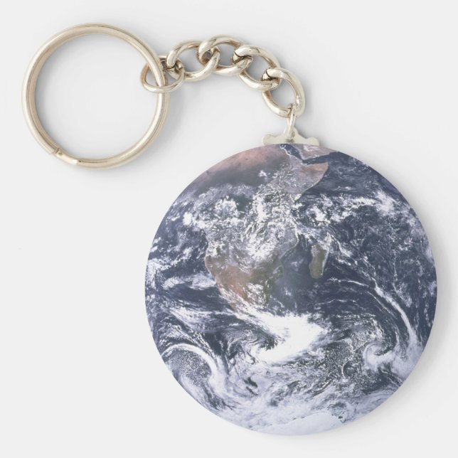 Planeten Jorden från rymdens jorddag Nyckelring (Framsidan)