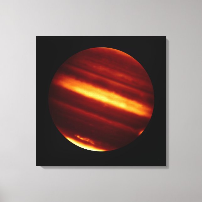 Planeten Jupiter i infrarött ljus Canvastryck (Framsida)