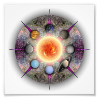 Planeten Mandala Photo Print Fototryck