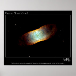 Planeten Nebula IC 4406 Hubble Telescope Photo Poster