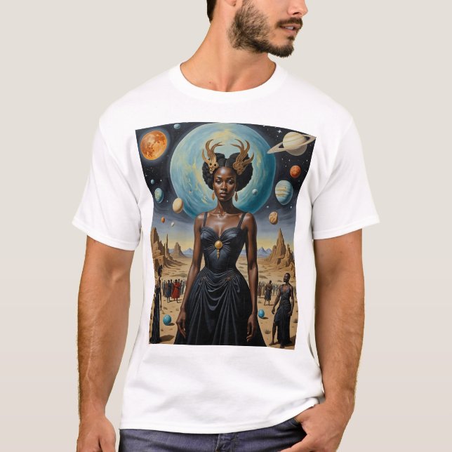 Planeten Queen Cosmic Royalty Shirt T Shirt (Framsida)