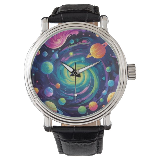 Planeten Spin eWatch Watch Watch Armbandsur (Framsida)