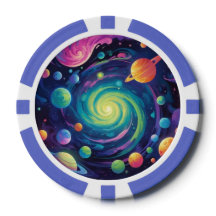 Planeten Spin Poker Chip