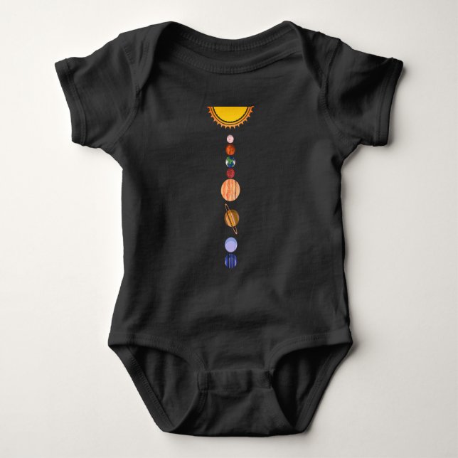 Planeter för solsystem t shirt (Framsida)