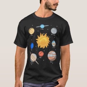 Planeter för vårt solsystem t shirt