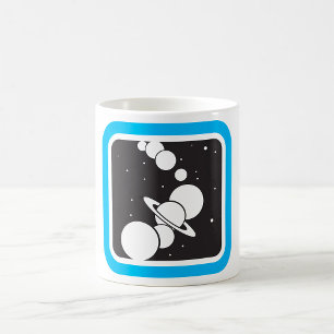 Planeter i rymden kaffemugg