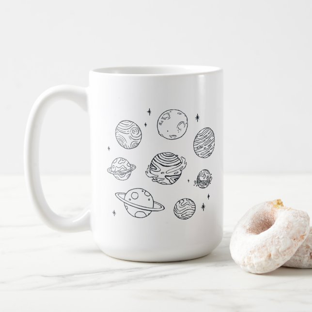 Planeter Kaffemugg (Med munk)