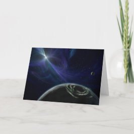 Planeter med Star Pulsor på Notecard Kort