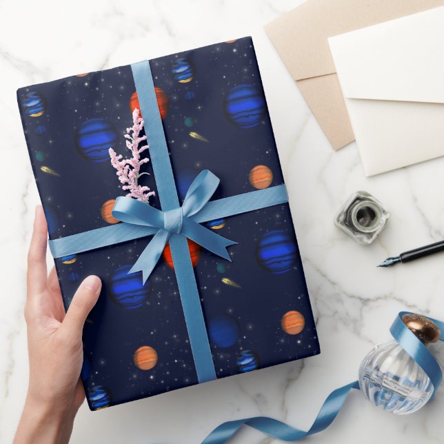 Planeter och galaxer i rymden presentpapper (Gifting)