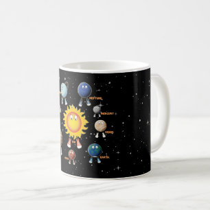 Planeter och solsystem kaffemugg