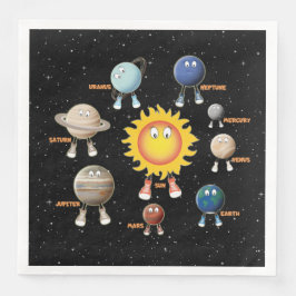 Planeter och solsystem pappersservett