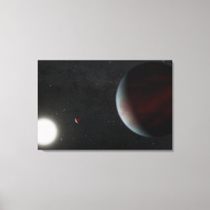 Planeter som beskär Sol-liknande stjärna Epic 2497 Canvastryck