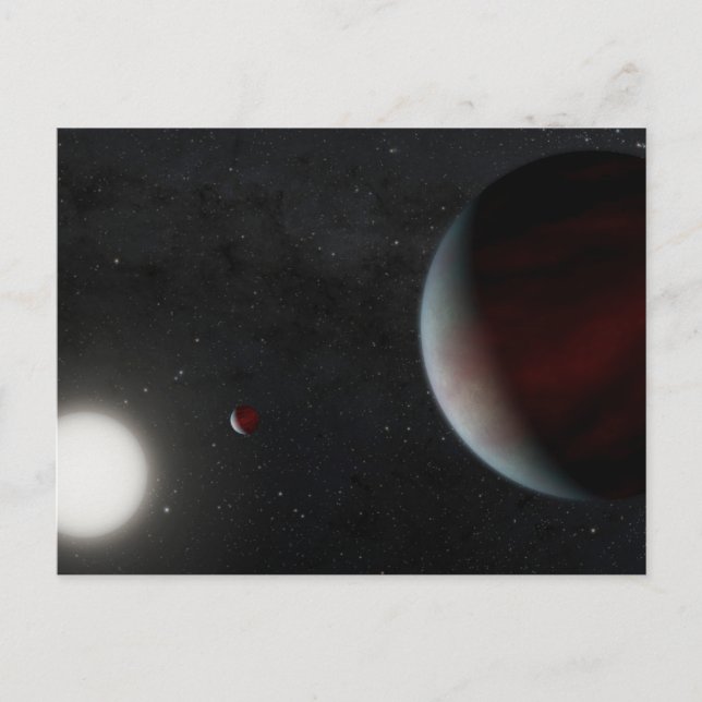 Planeter som kretsar kring den solliknande stjärna vykort (Framsida)