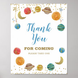 Planeter Yttre Rymden Galax Tack för att du kom Poster