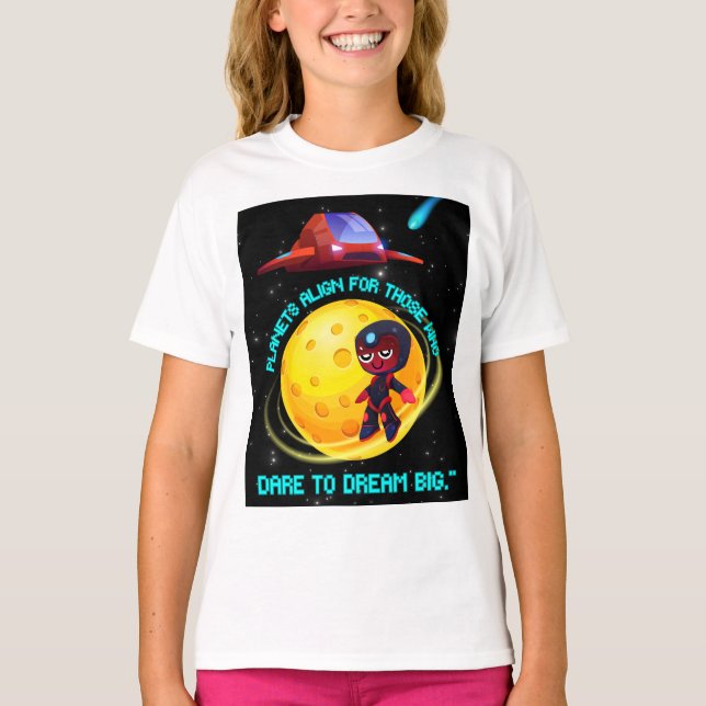 Planeterna anpassar sig för den som vågar drömma s t shirt (Framsida)