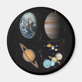 Planetets solsystemskollage magnet