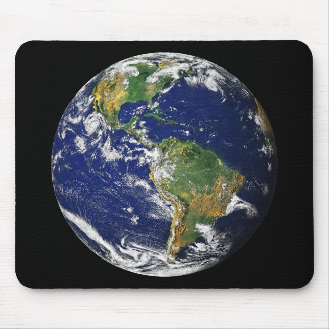 PLANETJORD FRÅN UTRYMME (Amerika) Mousepad Musmatta (Framsidan)