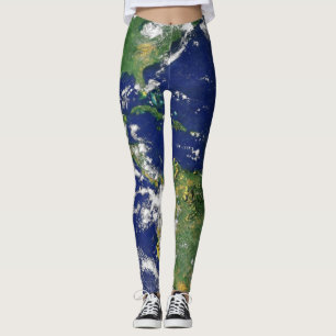 PLANETJORD FRÅN UTRYMMEflicka damasker (Amerika) Leggings