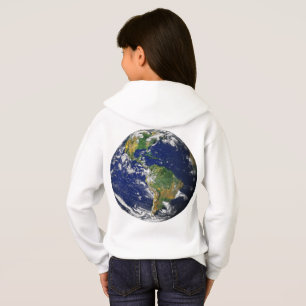 PLANETJORD FRÅN UTRYMMEflicka Hoodie T Shirt