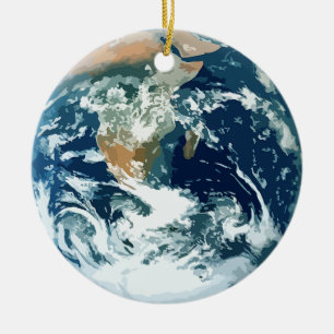 Planetjord Julgransprydnad Keramik