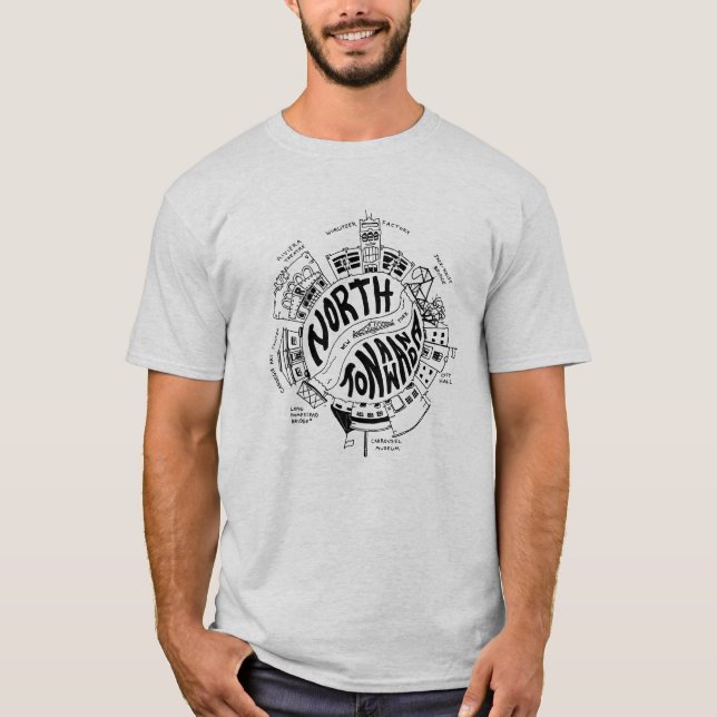 PlanetNT (norr Tonawanda) - original- Illustratio T Shirt (Framsida)