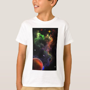 Planetoider i Nebula Cluster Space Art T Shirt
