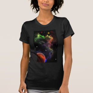 Planetoider i Nebula Cluster Space Art T-shirt