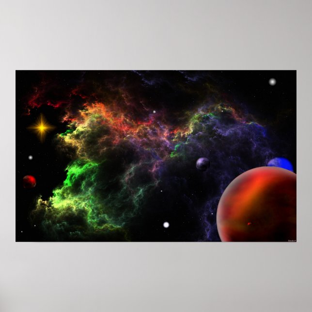 Planetoider i Nebulakluster Poster (Framsidan)