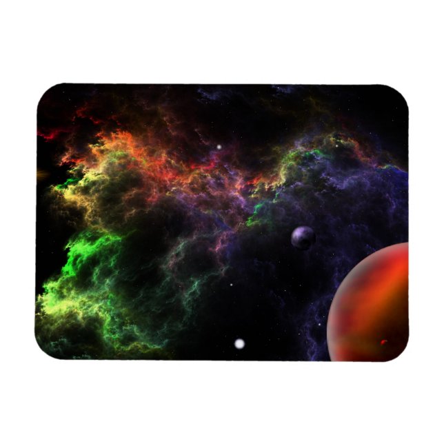 Planetoider - Nebula Cluster Foto Magnet (Horisontell)