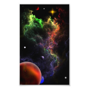 Planetoider - Nebula Cluster V Photo EnUtvidgning Fototryck