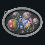 Planetoids Oval Bälte Buckle<br><div class="desc">Sju planetoider håller på att växa fram i vårt universum genom rymdopportalen. Varje sfär är en värld av och förvåning. Kan de fortsätta att expandera och fylla vårt område? Det är bara tiden som avgör. Adventurous-utforskare med alternativa dimensioner kommer att bära bälte-låsbeslaget med pride. Observera: Om du vill att en...</div>