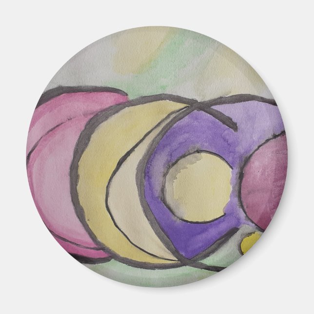 Planets Abstrakt Art Magnet (Framsidan)