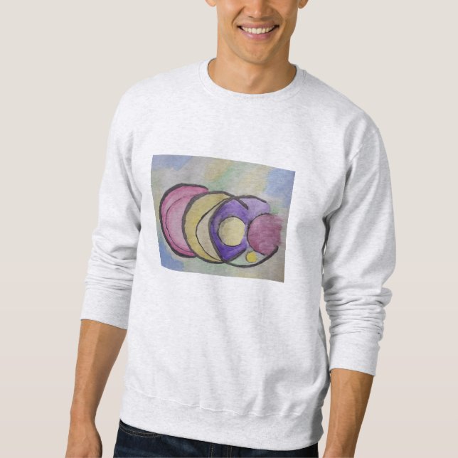 Planets Abstrakt Art Sweatshirt (Framsida)