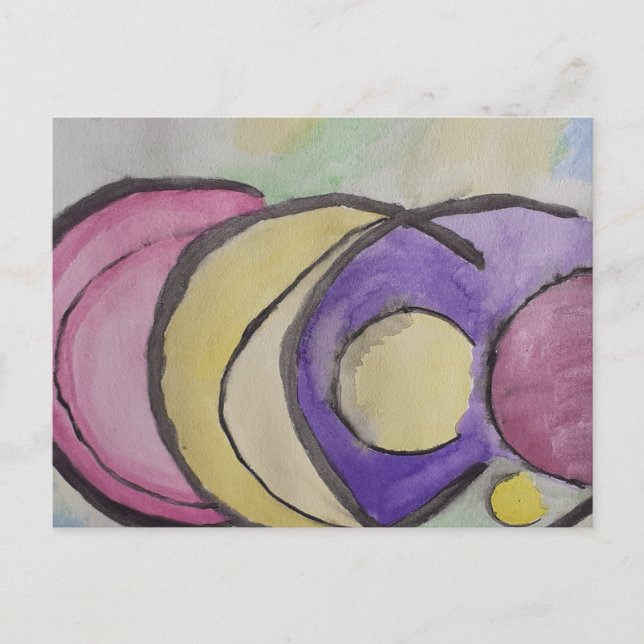 Planets Abstrakt Art-vykort Vykort (Framsida)