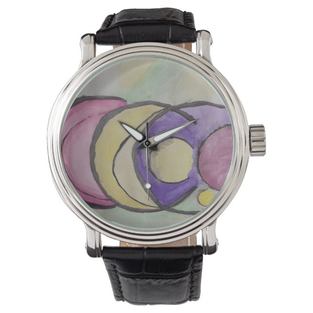 Planets Abstrakt Art Watch Armbandsur (Framsida)