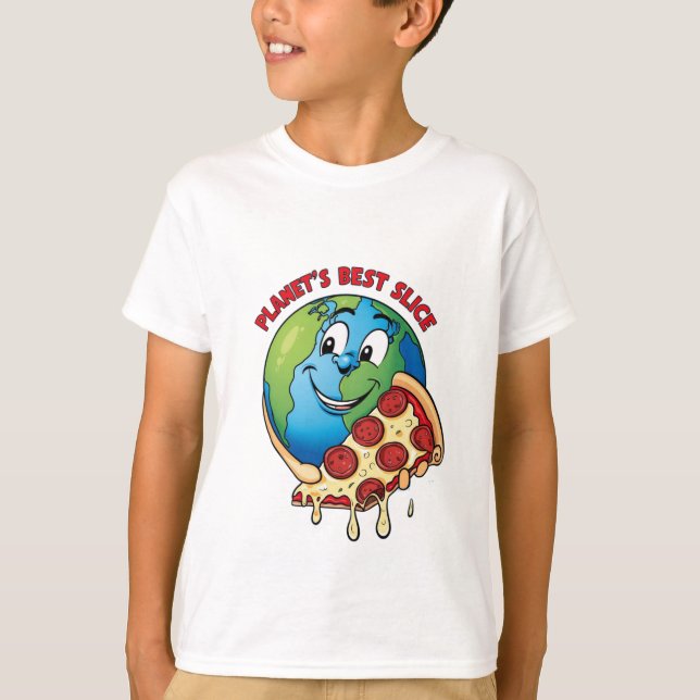 Planets bästa schaktbarn T-Shirt - leende jord (Framsida)