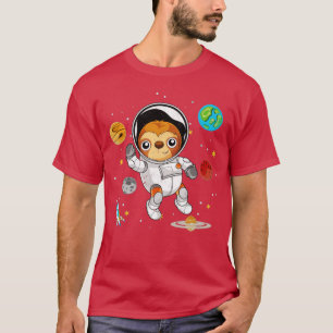 Planets Lazy Animal Space Astronomy Astronaut-fack T Shirt