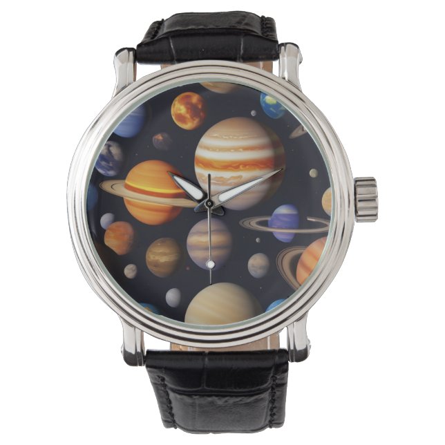 Planets Mönster Armbandsur (Framsida)