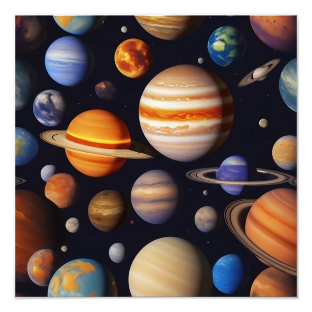 Planets Mönster Fototryck (Framsidan)