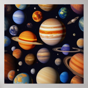 Planets Mönster Poster