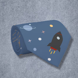 Planets & Rocket, Rymden Blue Neck Tie Slips