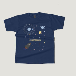 Planets & Rocket, Rymden Kid T-Shirt